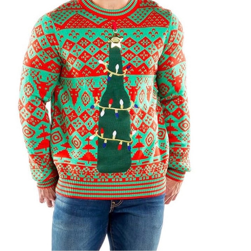 Tipsy Elves Festive Red and Green Crewneck Sweater